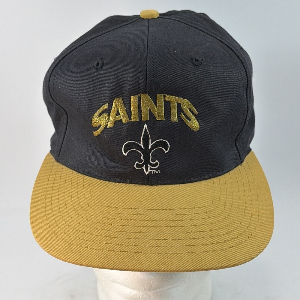 Vintage New Orleans Saints Snap Back Hat Cap NFL Drew Pearson Fleur De Lis 90's